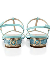 New VERSACE crystal embellished suede sandals 40 - 10