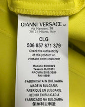 NEW VERSUS VERSACE + ANTHONY VACCARELLO CUT OUT YELLOW DRESS 46 - 10