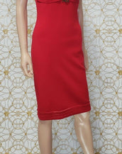 NEW VERSACE COLLECTION RED KNIT DRESS with MEDUSA BUCKLE 42 - 6