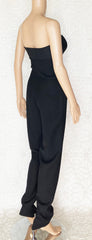 90-s Gianni Versace Couture black jumpsuit 38