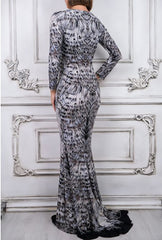 Roberto Cavalli Floor-length dress with print sz EU 40