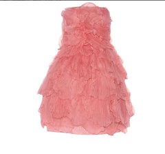 Vintage OSCAR DE LA RENTA Spring 2014 L# 35 PINK SILK LACE DRESS Size 6