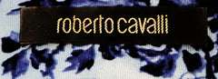 Vintage ROBERTO CAVALLI DRESS BLUE SNAKE PRINT Size