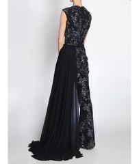 TONY WARD Black JUMPSUIT with SEQUINS from Celebrity Closet FR 36
