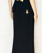 $11,200 New VERSACE Black Long Dress ***Mila wore too
